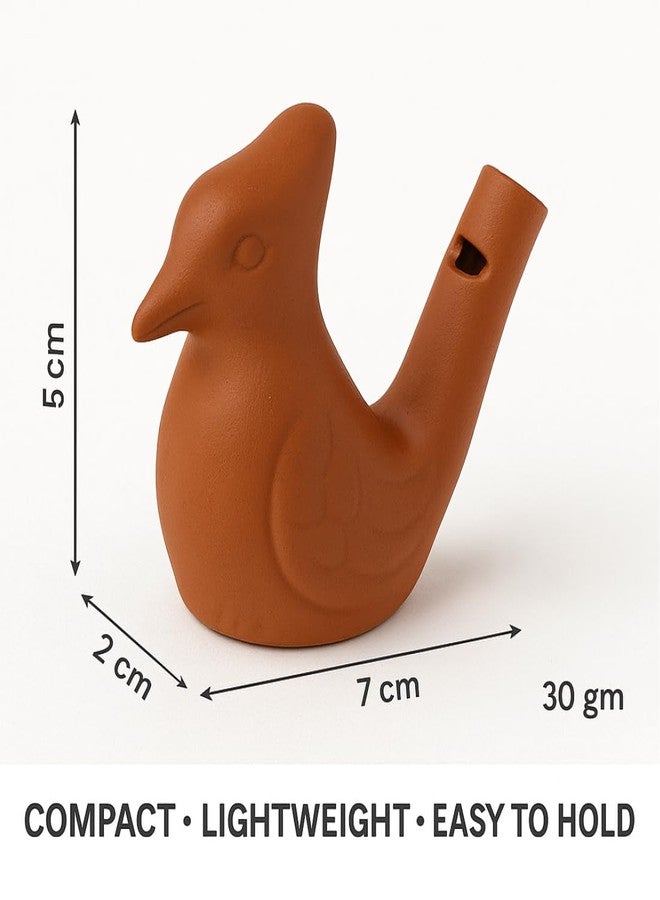 JETHIYA Terracotta Bird Water Whistle Toy - Pack of 2 | Handmade Eco-Friendly Clay Musical Toy for Kids, Boys & Girls | Traditional Indian Sound Whistle | Perfect Birthday Return Gift - Image 3